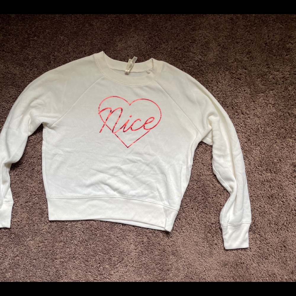 ‘Nice” soft crew neck sweater